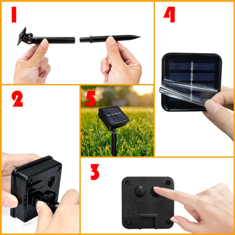 Grzybki 12 szt. Girlanda Solarna Wbijana - Lampki Solarne do Ogrodu Ogrodowe Grzybki 12 szt. Girlanda Solarna Wbijana - Lampki Solarne do Ogrodu Ogrodowe