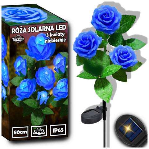 Róża 80cm Lampka Solarna Ogrodowa LED - Lampa Lampki Solarne Ogrodowe Róża 80cm Lampka Solarna Ogrodowa LED - Lampa Lampki Solarne Ogrodowe