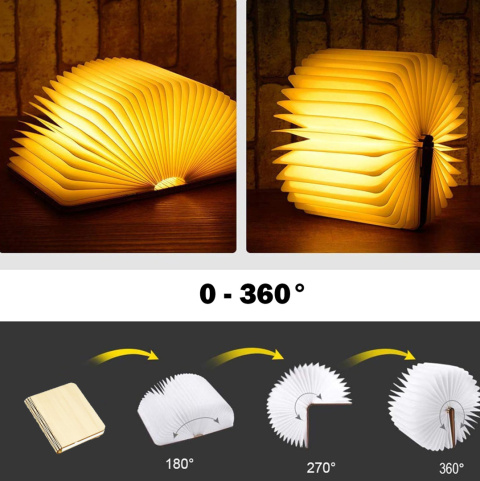 Lampka Nocna LED RGB Książka 3D Lampka Nocna LED RGB Książka 3D