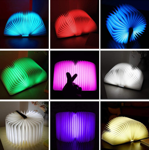 Lampka Nocna LED RGB Książka 3D Lampka Nocna LED RGB Książka 3D
