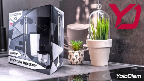 BLENDER RĘCZNY WIELOFUNKCYJNY 9W1 1500W PRO 4 TYTANOWE OSTRZA BOGATY ZESTAW
