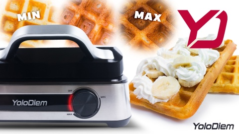 GOFROWNICA 2300W 2 DUŻE GOFRY NIEPRZYWIERAJĄCA POWŁOKA REGULACJA PIECZENIA