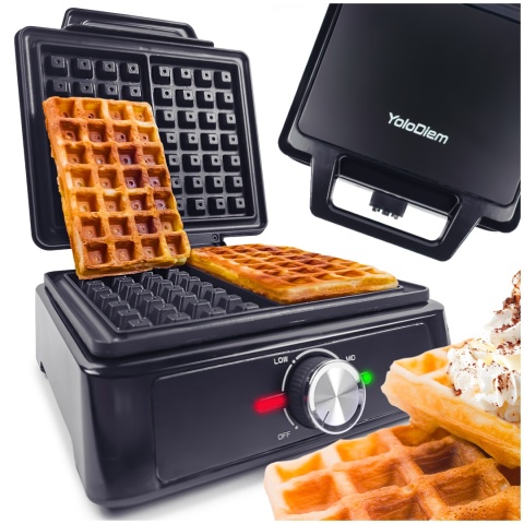 GOFROWNICA 2300W 2 DUŻE GOFRY REGULACJA CHRUPKOŚCI NIEPRZYWIERAJĄCA POWŁOKA