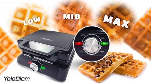 GOFROWNICA 2300W 2 DUŻE GOFRY REGULACJA CHRUPKOŚCI NIEPRZYWIERAJĄCA POWŁOKA