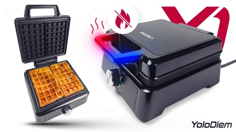 GOFROWNICA 2300W 2 DUŻE GOFRY REGULACJA CHRUPKOŚCI NIEPRZYWIERAJĄCA POWŁOKA