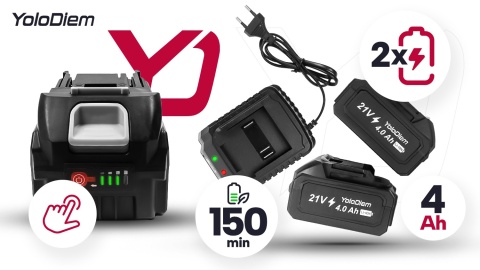 KLUCZ UDAROWY AKUMULATOROWY 1000NM 1/2" Elektryczny do Kół 2xAKU 4AH ZESTAW