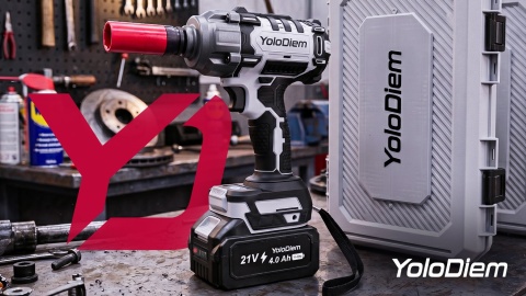 KLUCZ UDAROWY AKUMULATOROWY 1000NM 1/2" Elektryczny do Kół 2xAKU 4AH ZESTAW