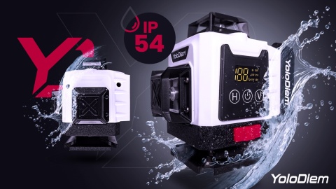 POZIOMICA LASEROWA 360 Laser Krzyżowy Zielony POZIOMNICA 4D 16 LINII ZESTAW